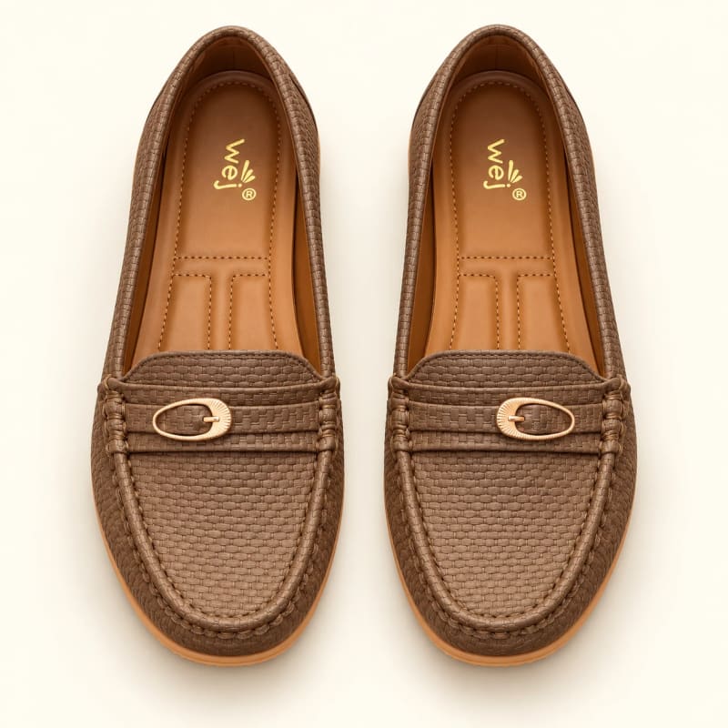 Wej 4636 Woven Buckle Loafer — Brown alternate view