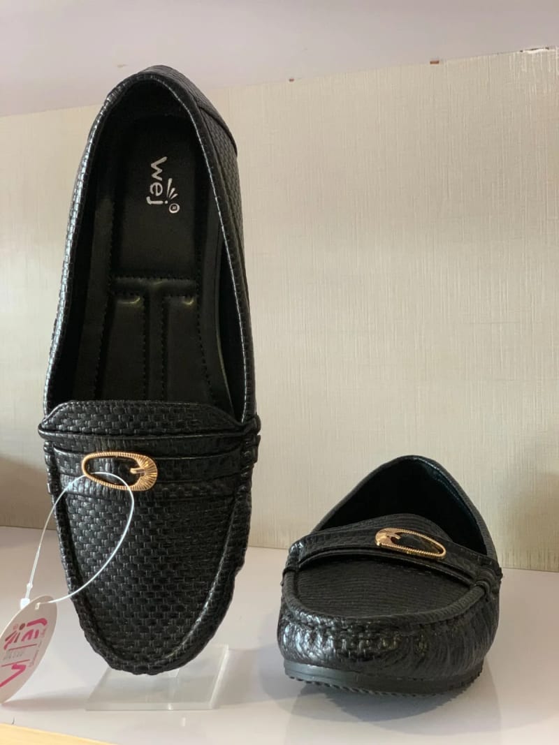 Wej 4636 Woven Buckle Loafer — Black view 3