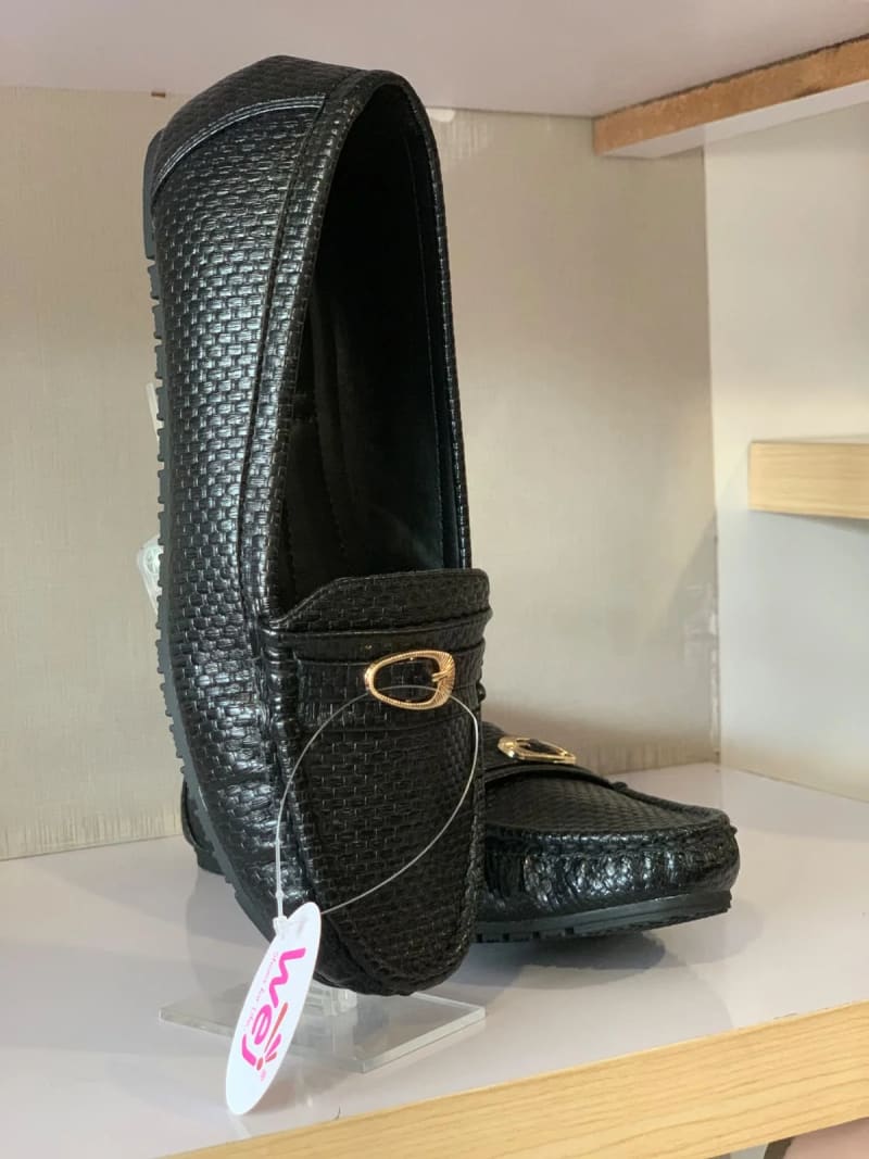 Wej 4636 Woven Buckle Loafer — Black view 5