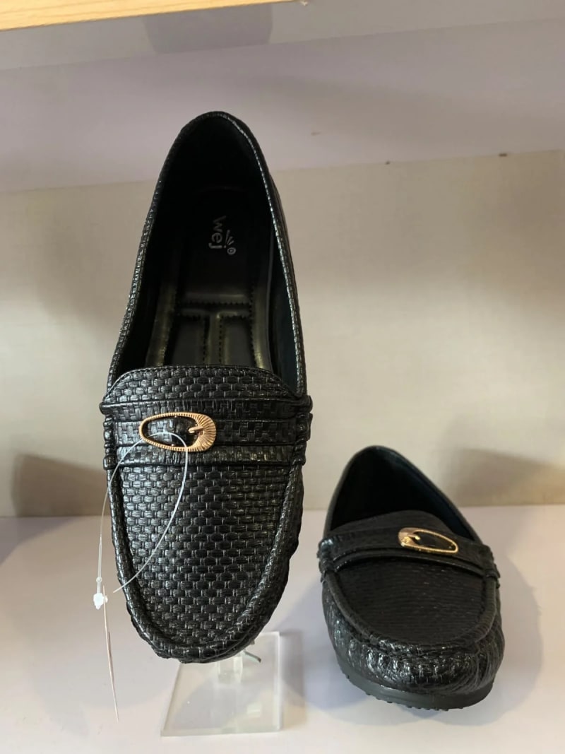 Wej 4636 Woven Buckle Loafer — Black view 6