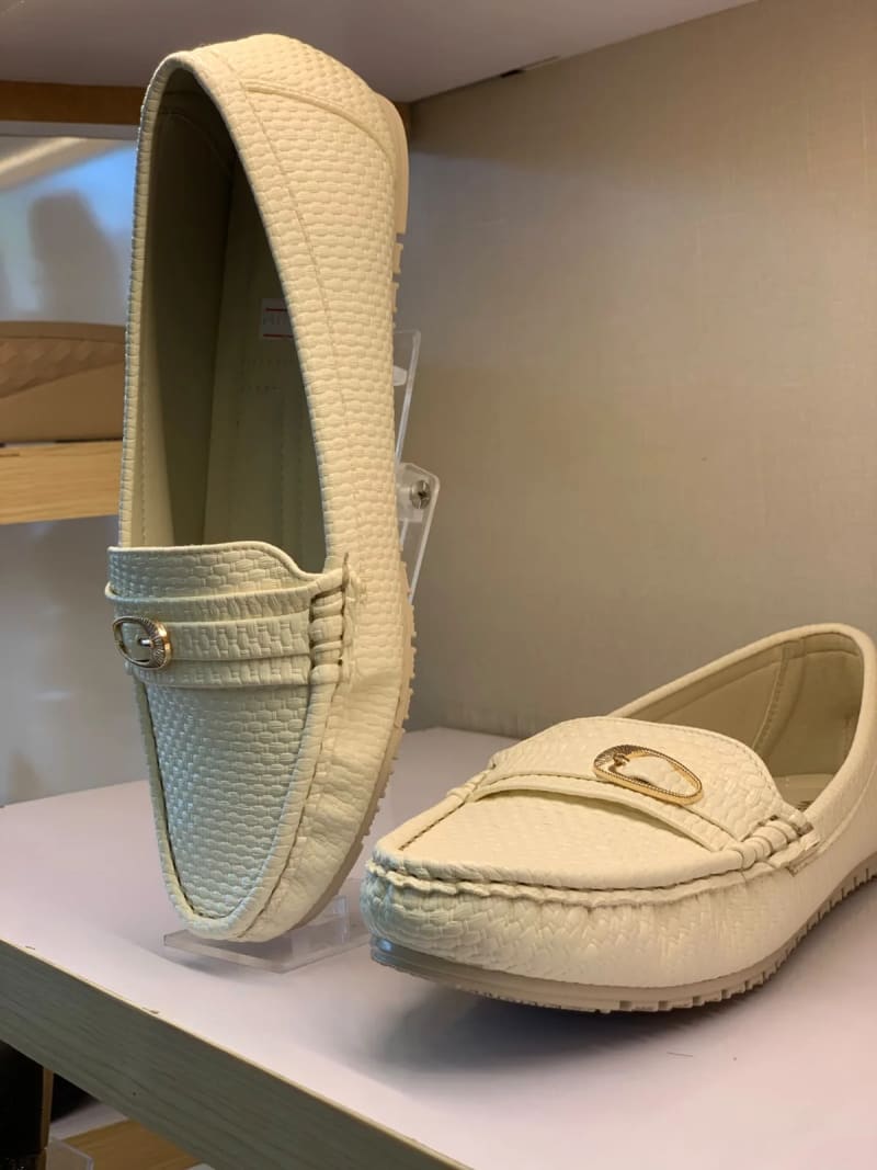 Wej 4636 Woven Buckle Loafer — Cream view 3