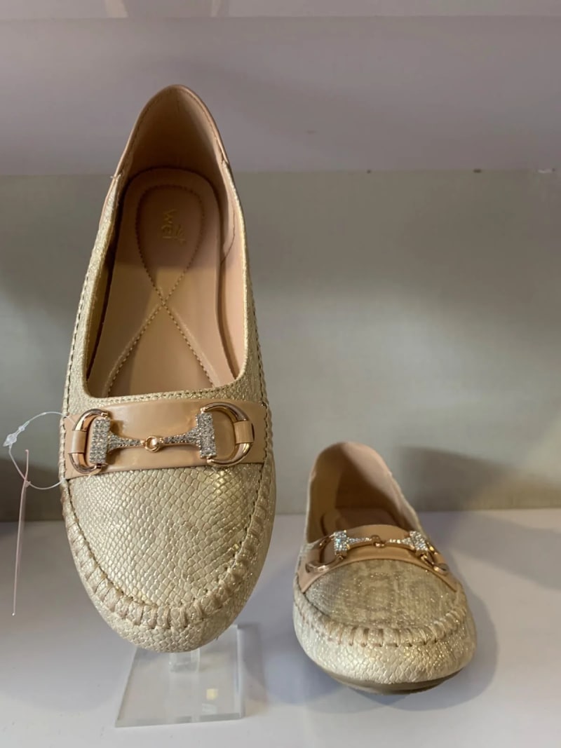 Wej 4378 Crystal Bit Loafer — Gold view 3