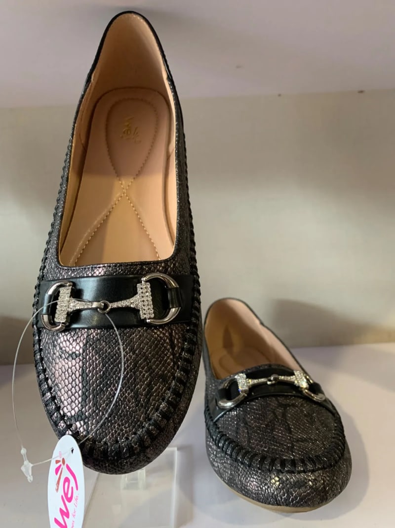 Wej 4378 Crystal Bit Loafer — Black view 4