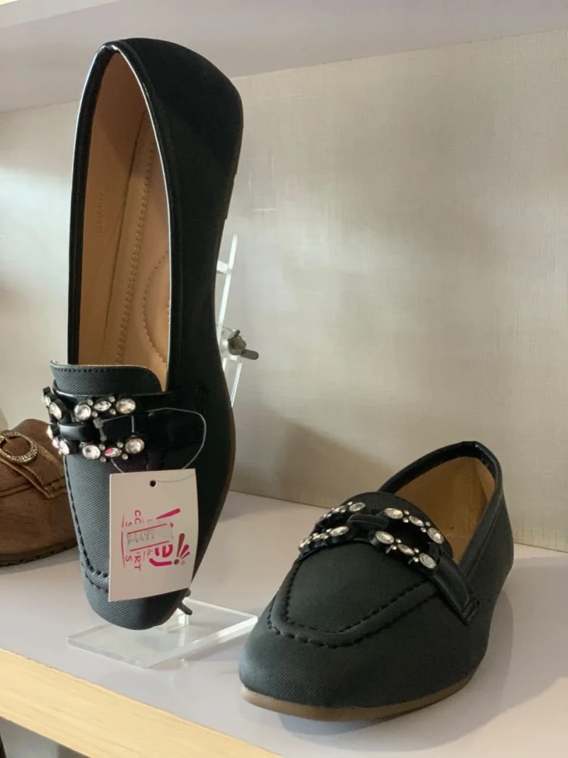 Wej 4409 Crystal Trim Loafer — Black view 4