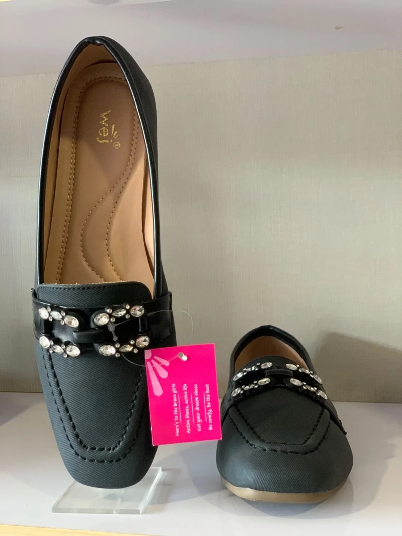 Wej 4409 Crystal Trim Loafer — Black view 3