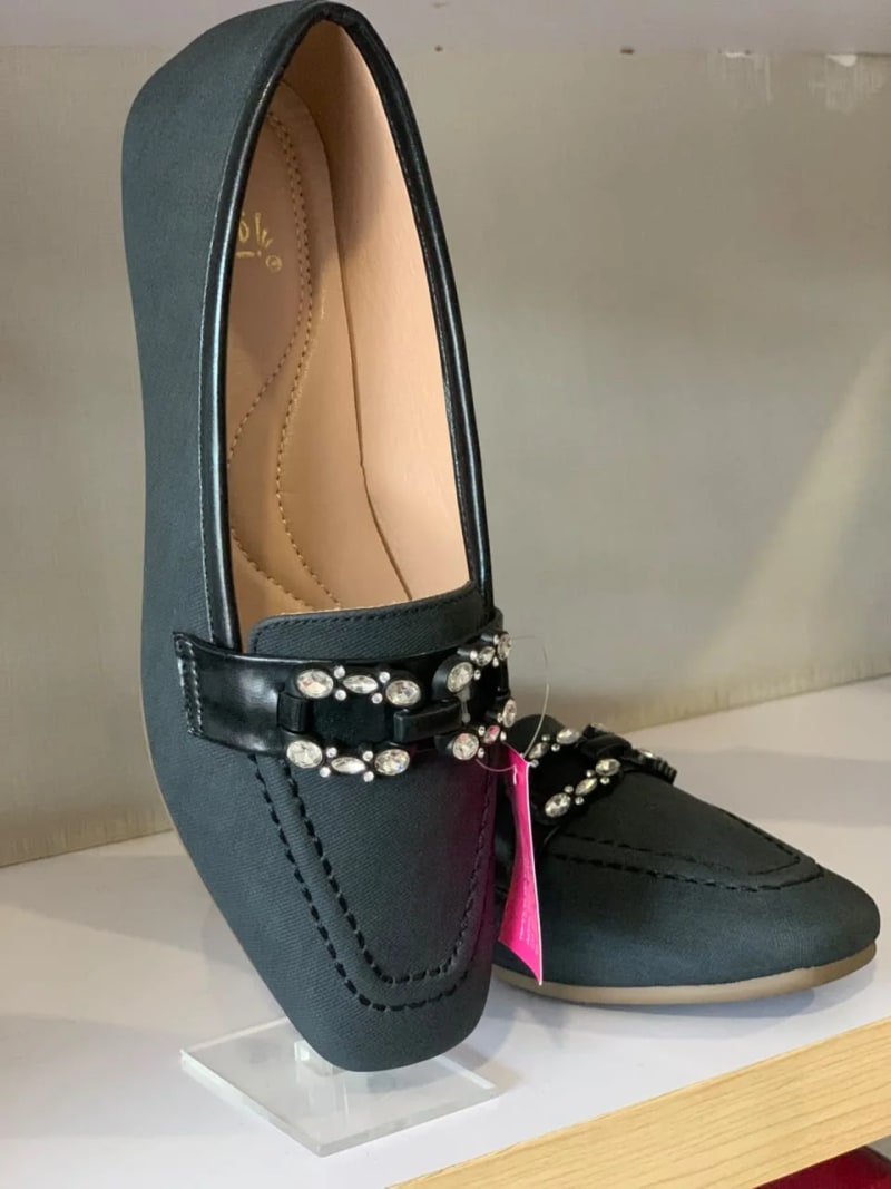 Wej 4409 Crystal Trim Loafer — Black view 5