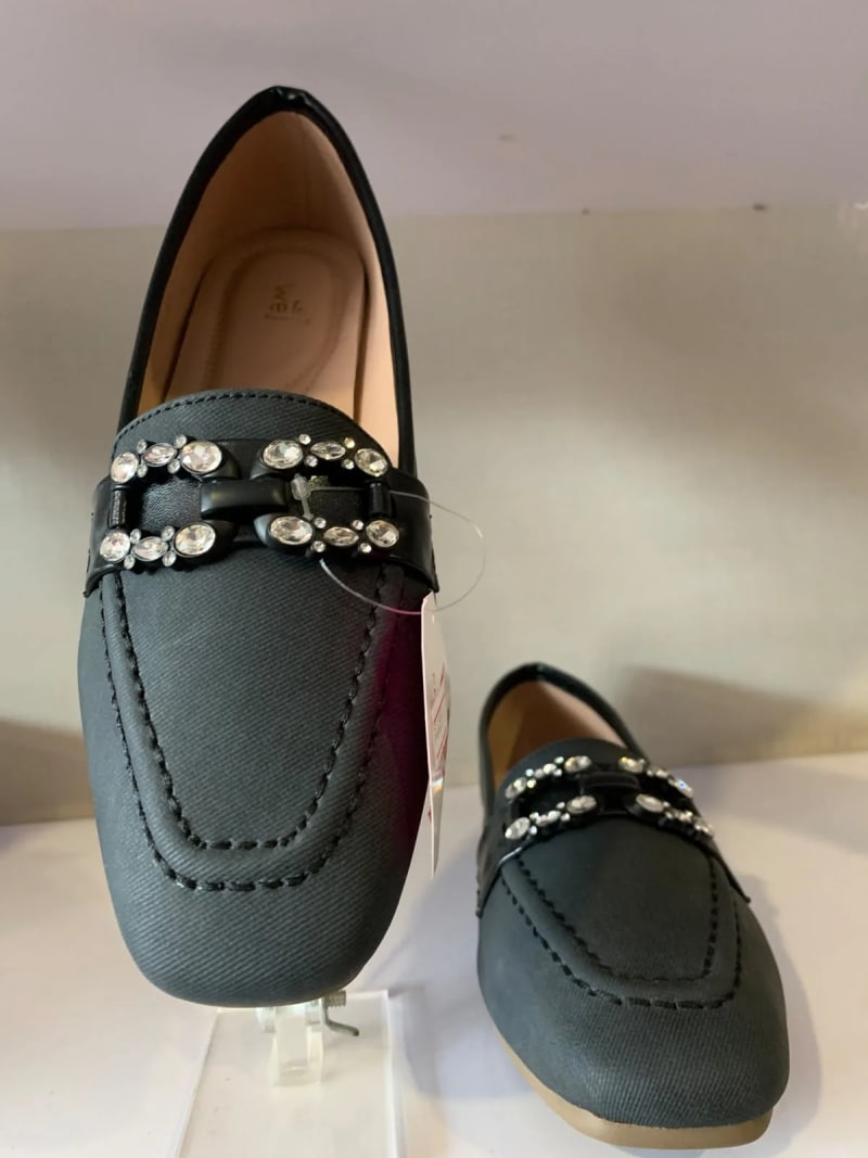 Wej 4409 Crystal Trim Loafer — Black view 6