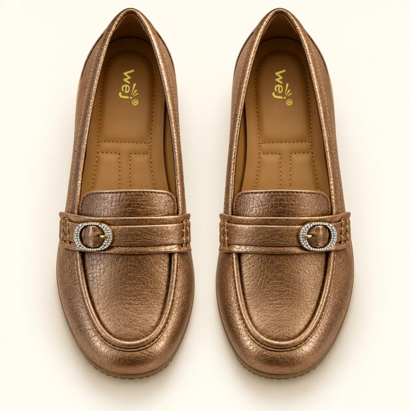 Wej 4607 Buckle Loafer — Bronze view 2