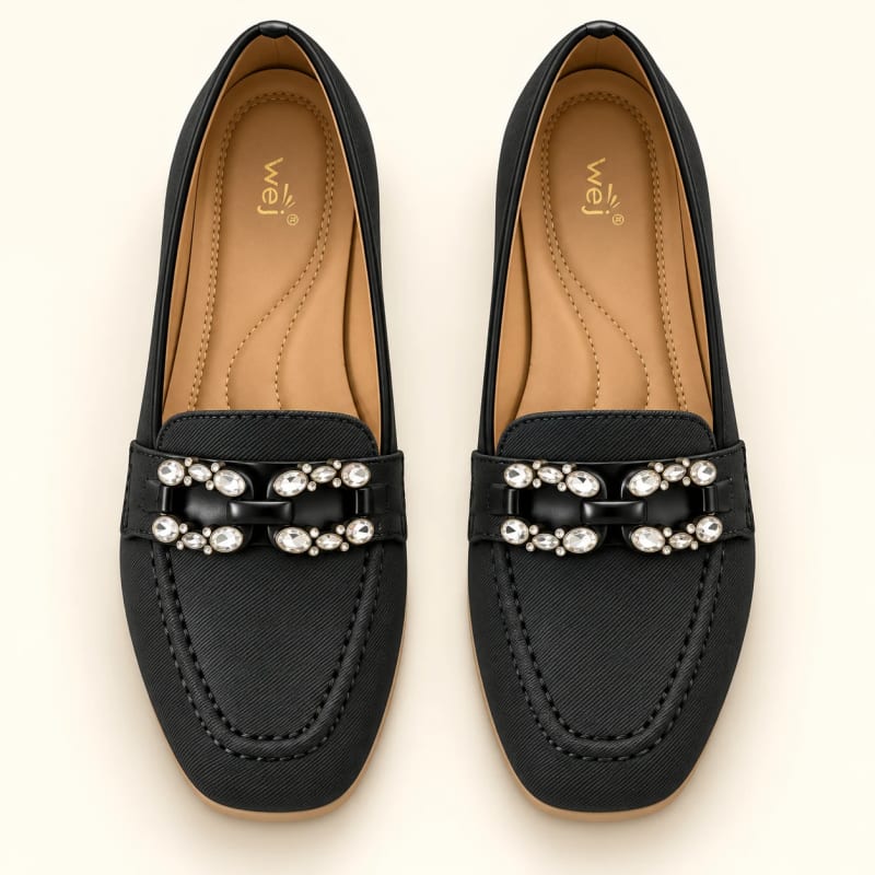 Wej 4409 Crystal Trim Loafer — Black view 2