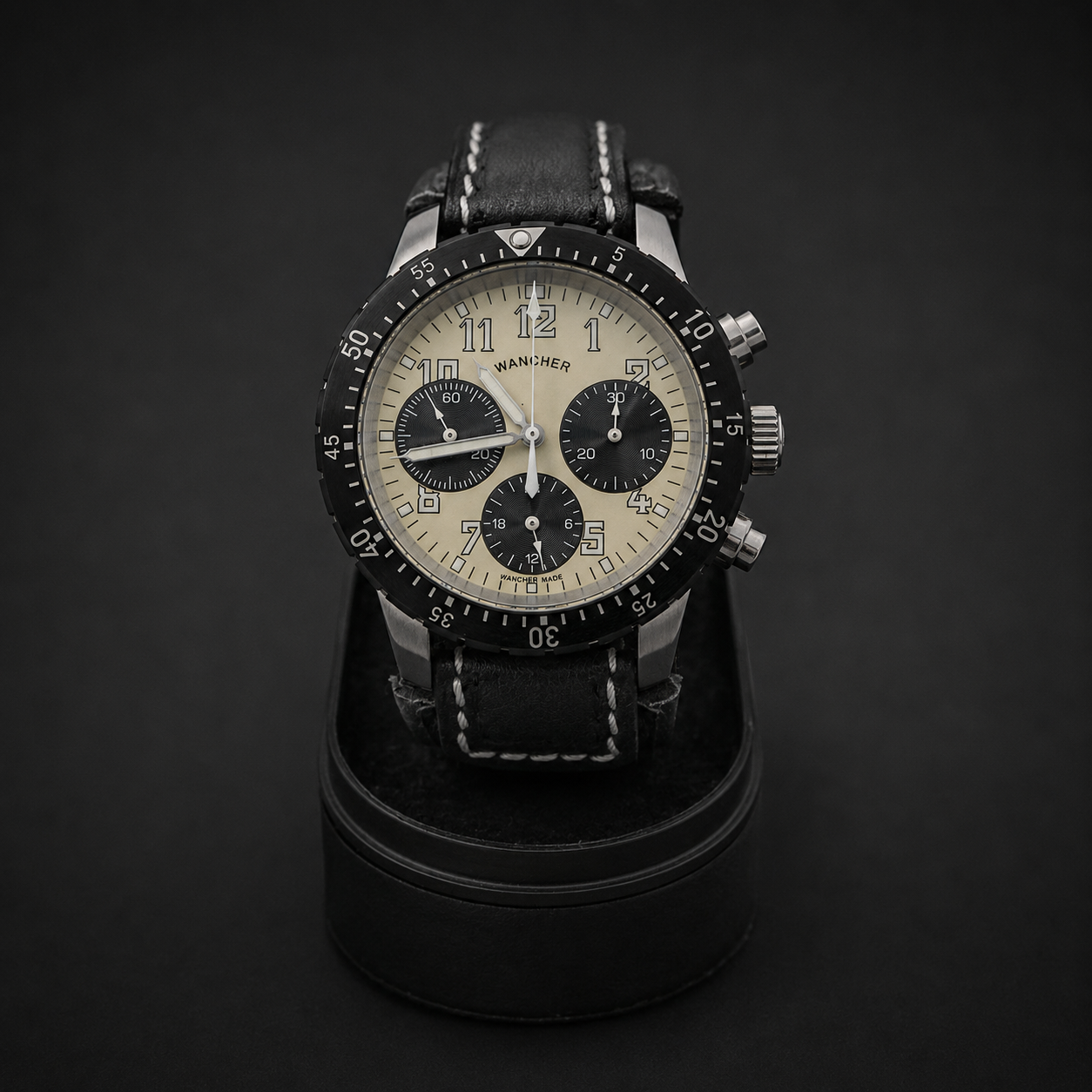 Wancher Mechanical Chronograph II (Cream Panda Dial)