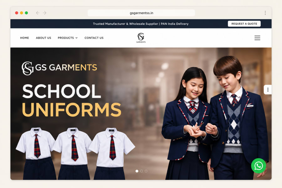 GS Garments — Garment Manufacturing website