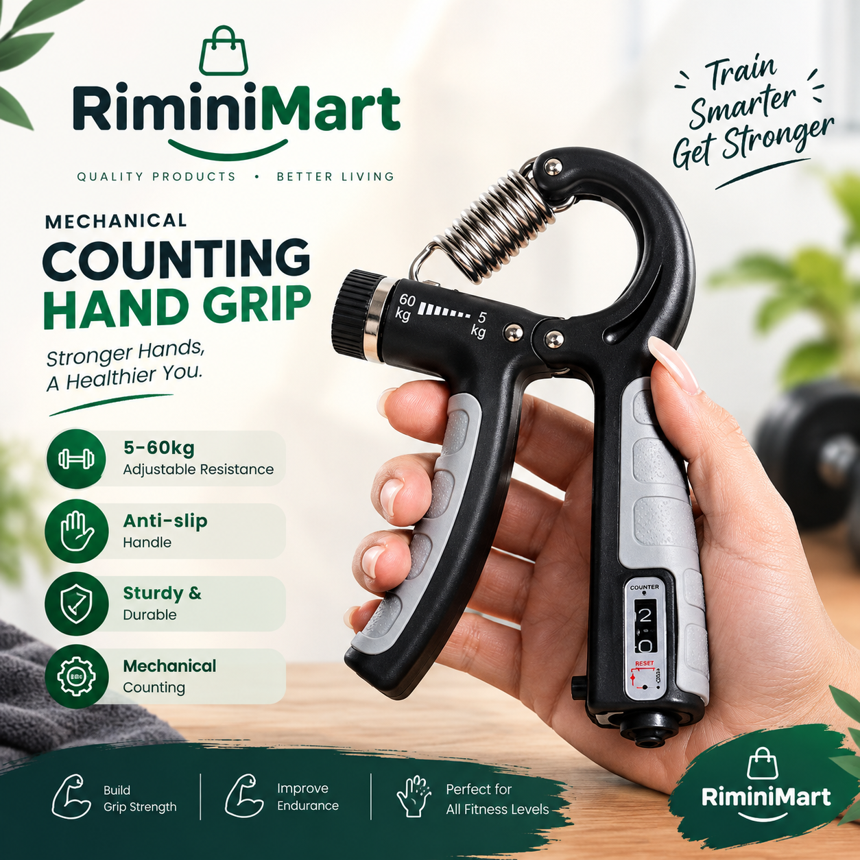 Digital Hand Grip 5kg to 60kg Adjustable .450.00৳          অর্ডার করতে  অর্ডার করুন  বাটনে ক্লিক করুন।  ফোনে অর্ডার করতে কল করুন: 01602635030