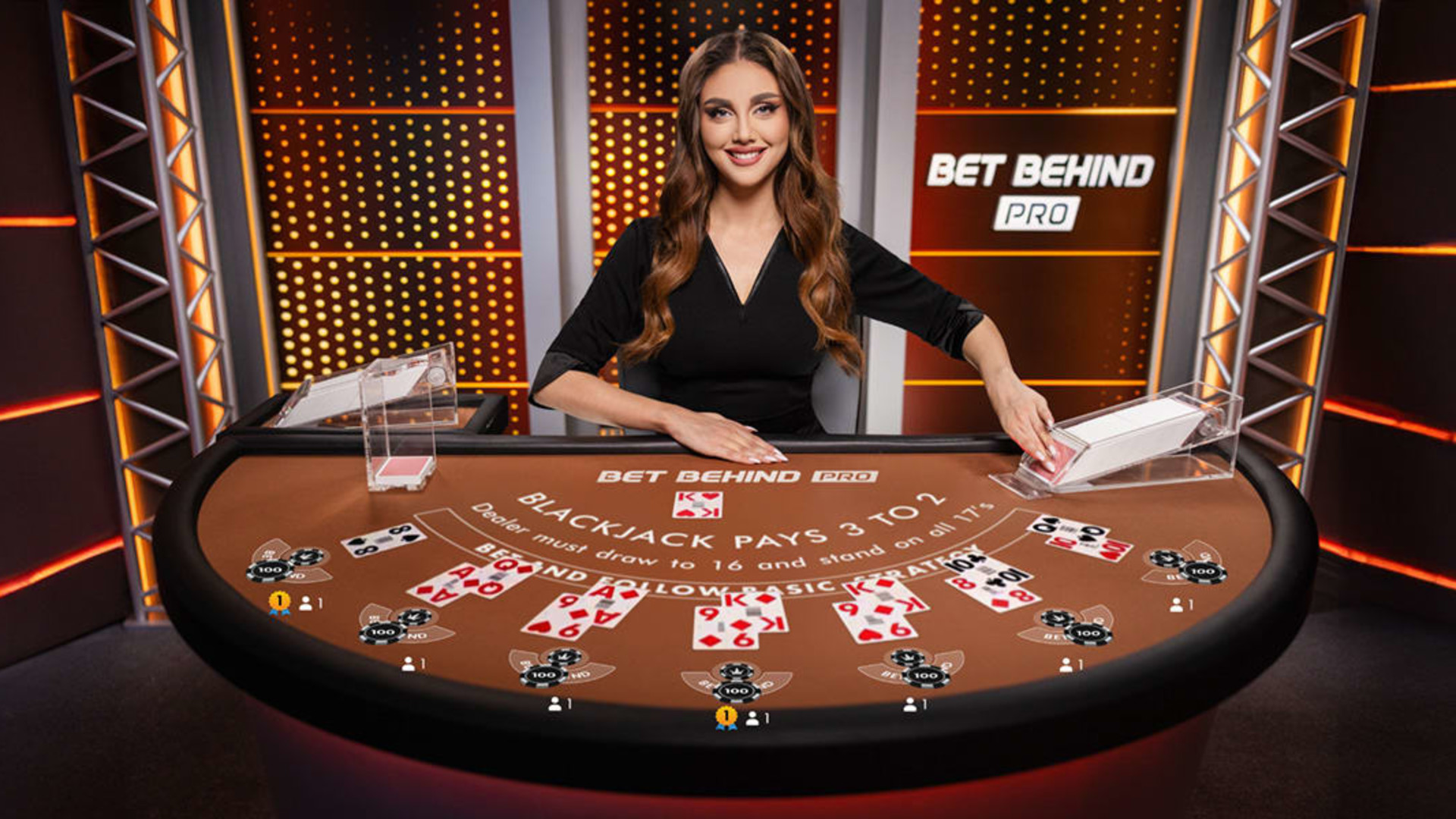 Live Bet Behind Pro Blackjack