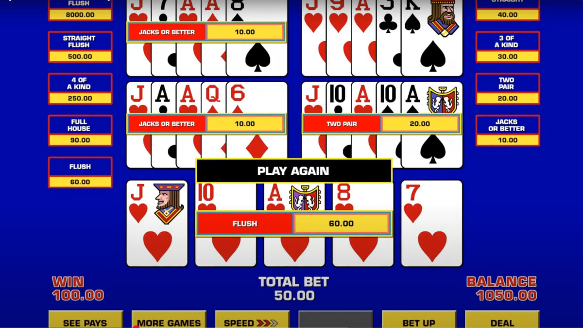 Five Play Draw Poker screenshot 3