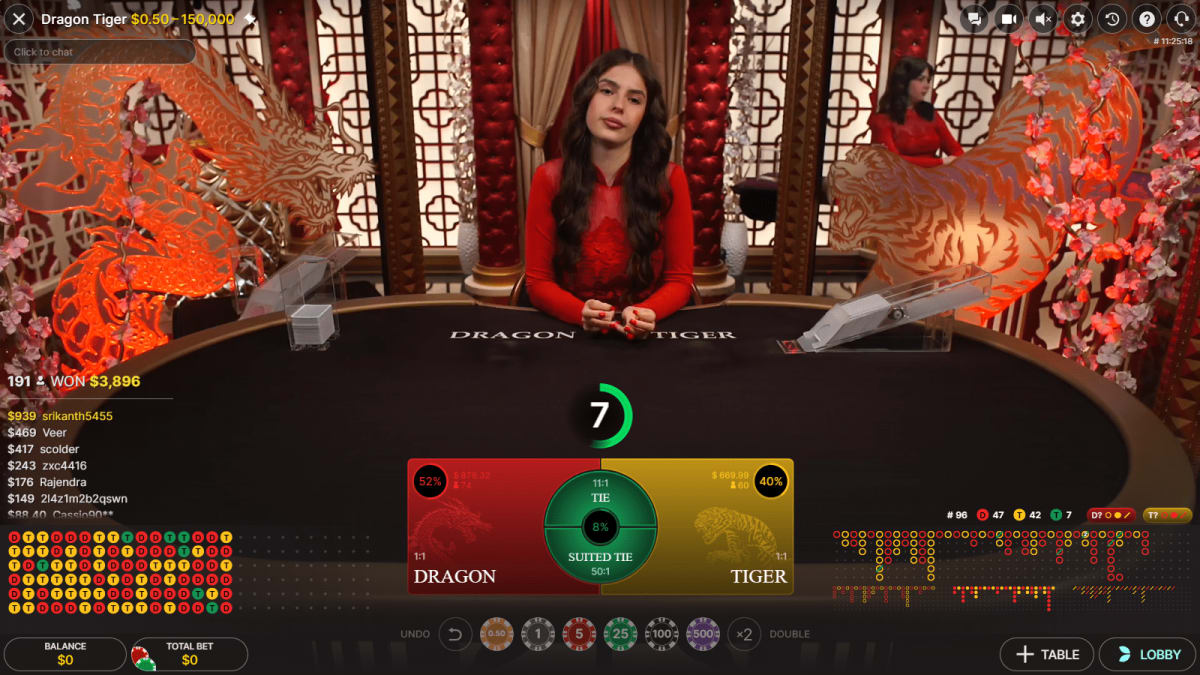 Live Dragon Tiger screenshot 1