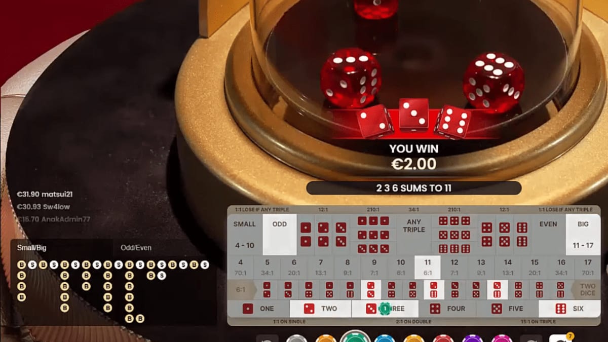 Live Sic Bo screenshot 3