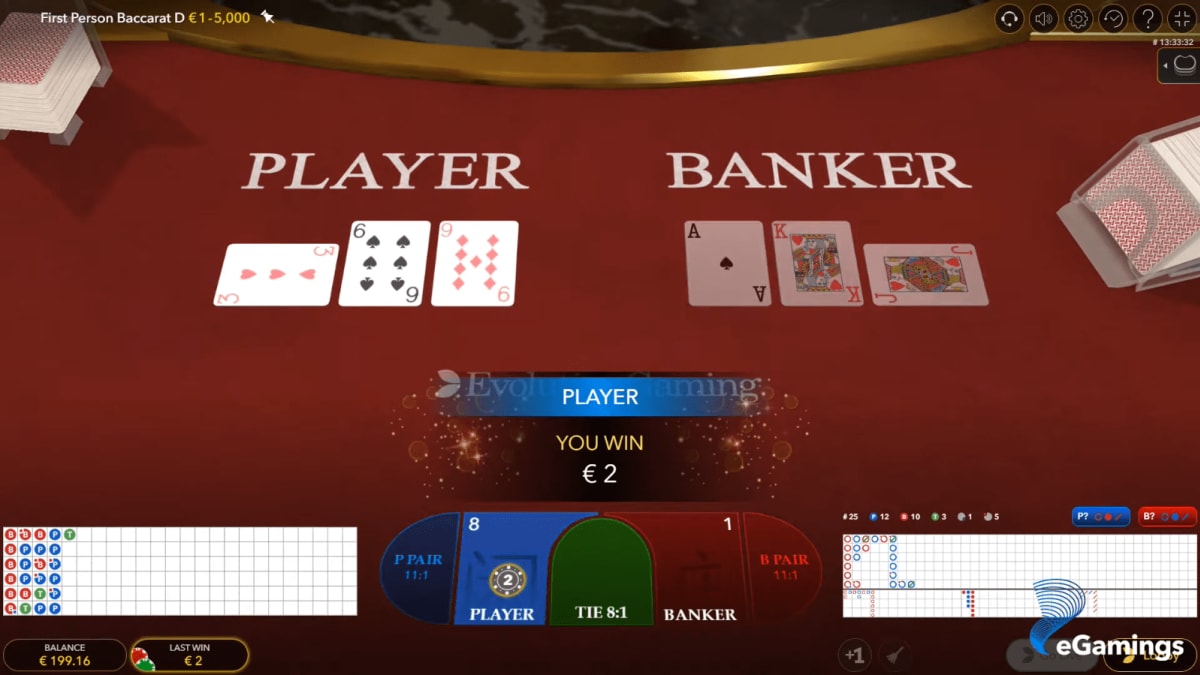 First Person Baccarat screenshot 1