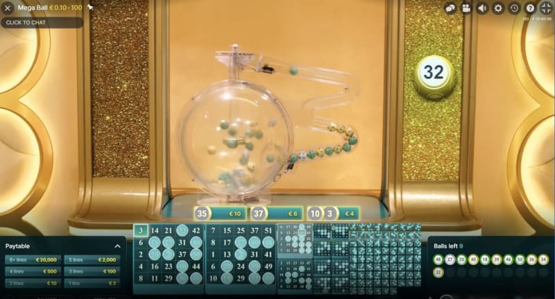 Mega Ball by Evolution Features and Bonus Rounds