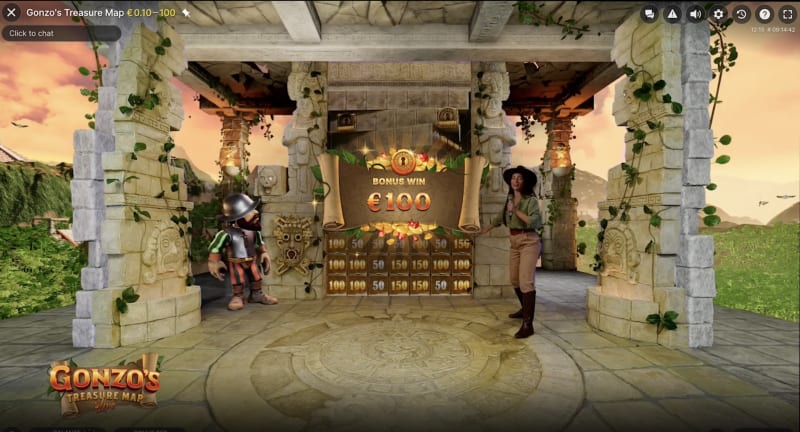 Big Wins at Evolution Gonzos Treasure Map Live Casinos