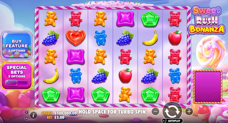 Sweet Rush Bonanza embraces a vibrant candy theme