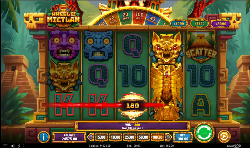 Huge wins at Wheel of Mictlan up to 40000x