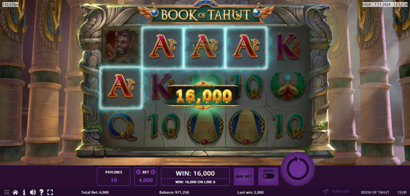 Huge Wins at Book of Tahut