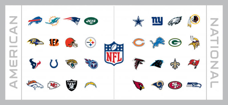 American and National Football Teams