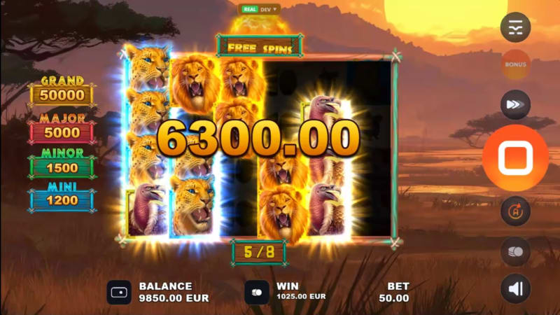 Huge wins at  Golden Lion Wild Savanna by Zillion
