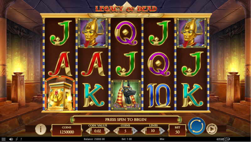 Legacy of Dead ranks second among Egyptian mythology slots.