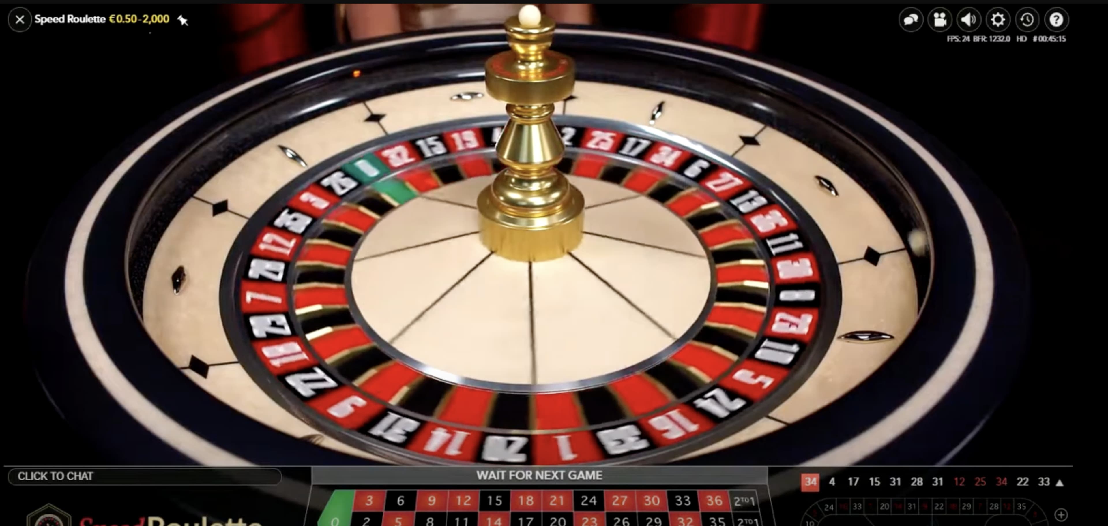 Live Speed Roulette by Evolution