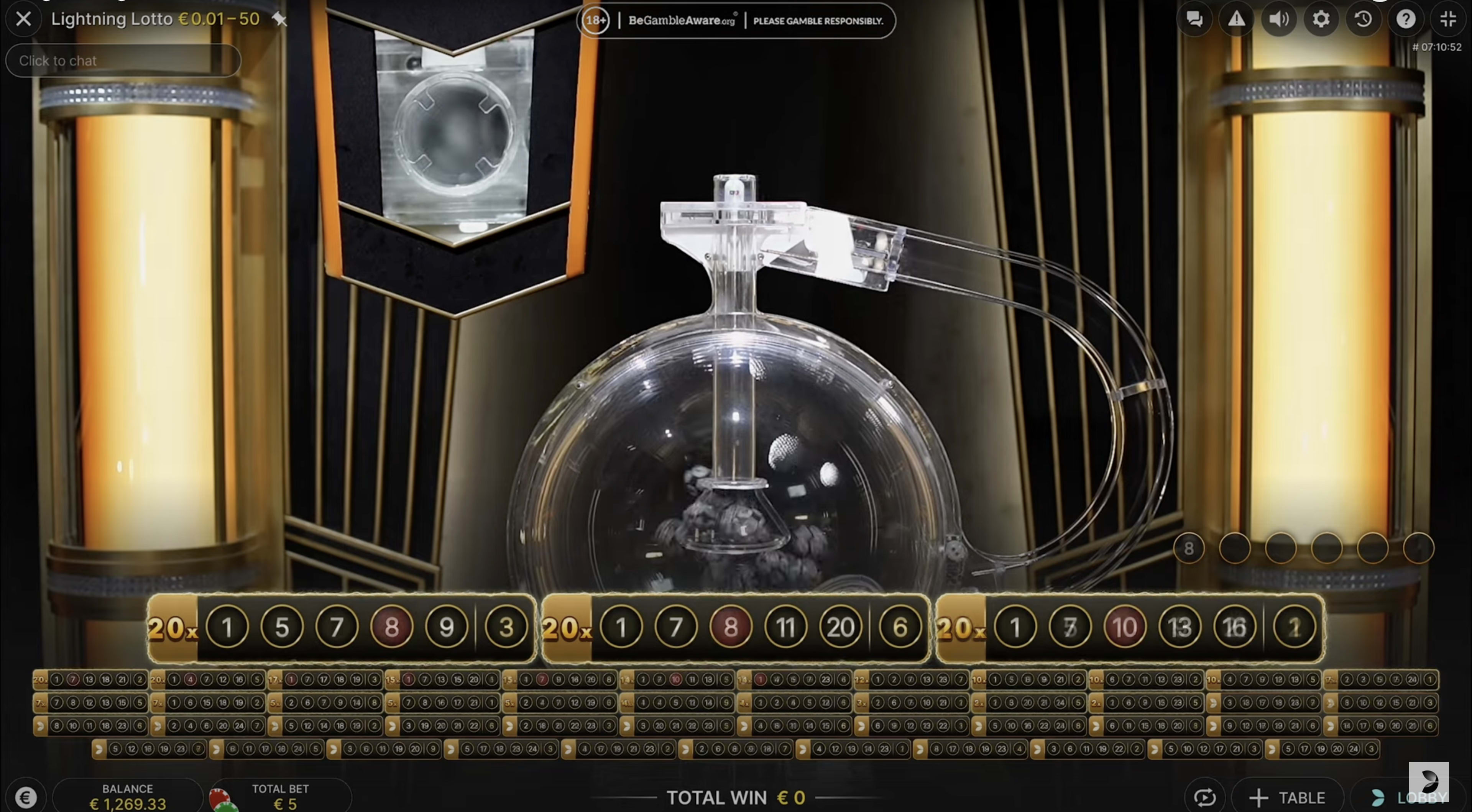 Live Lightning Lotto Features and Bonus Rounds