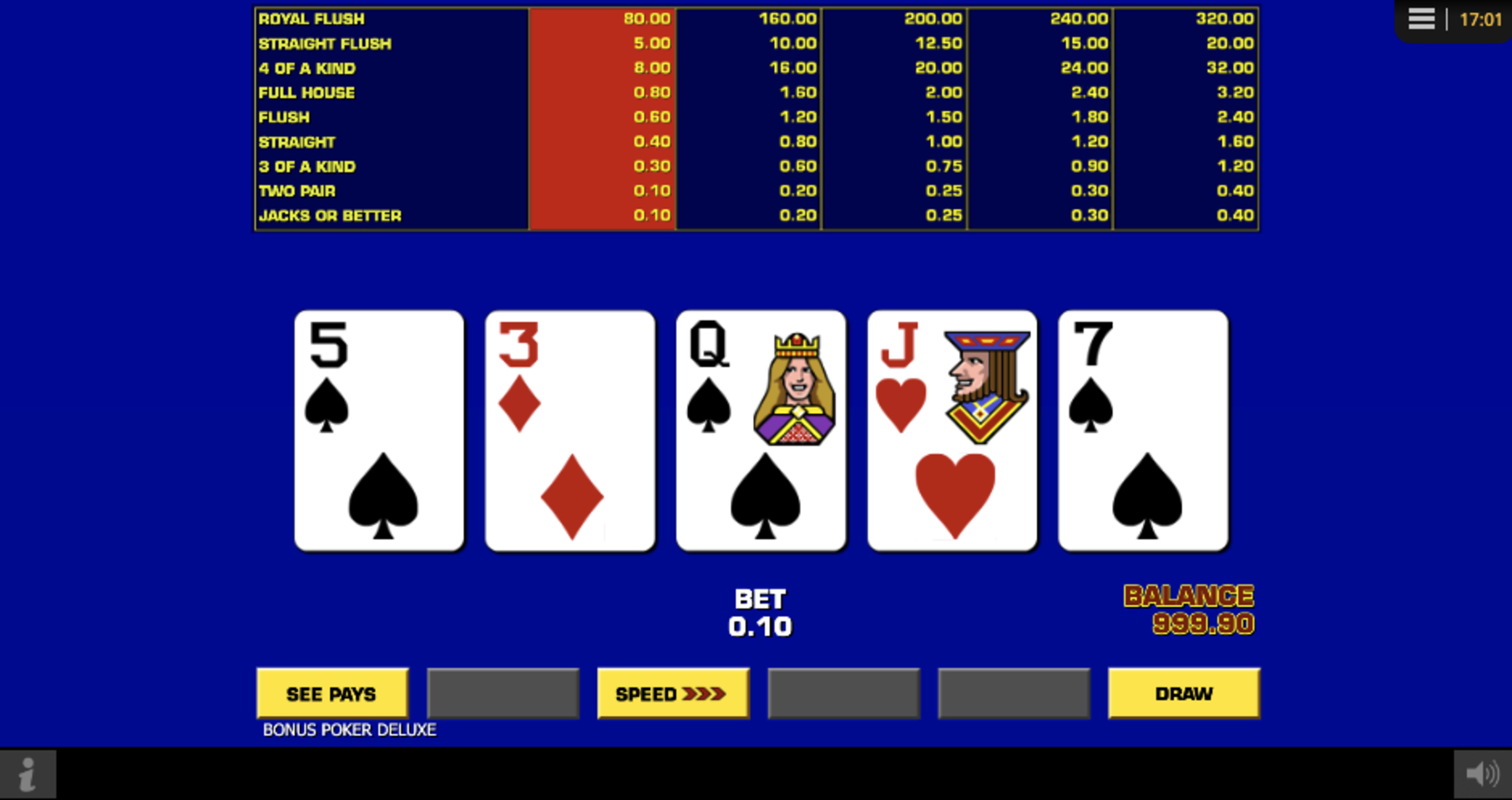 Game King Video Poker Online Game