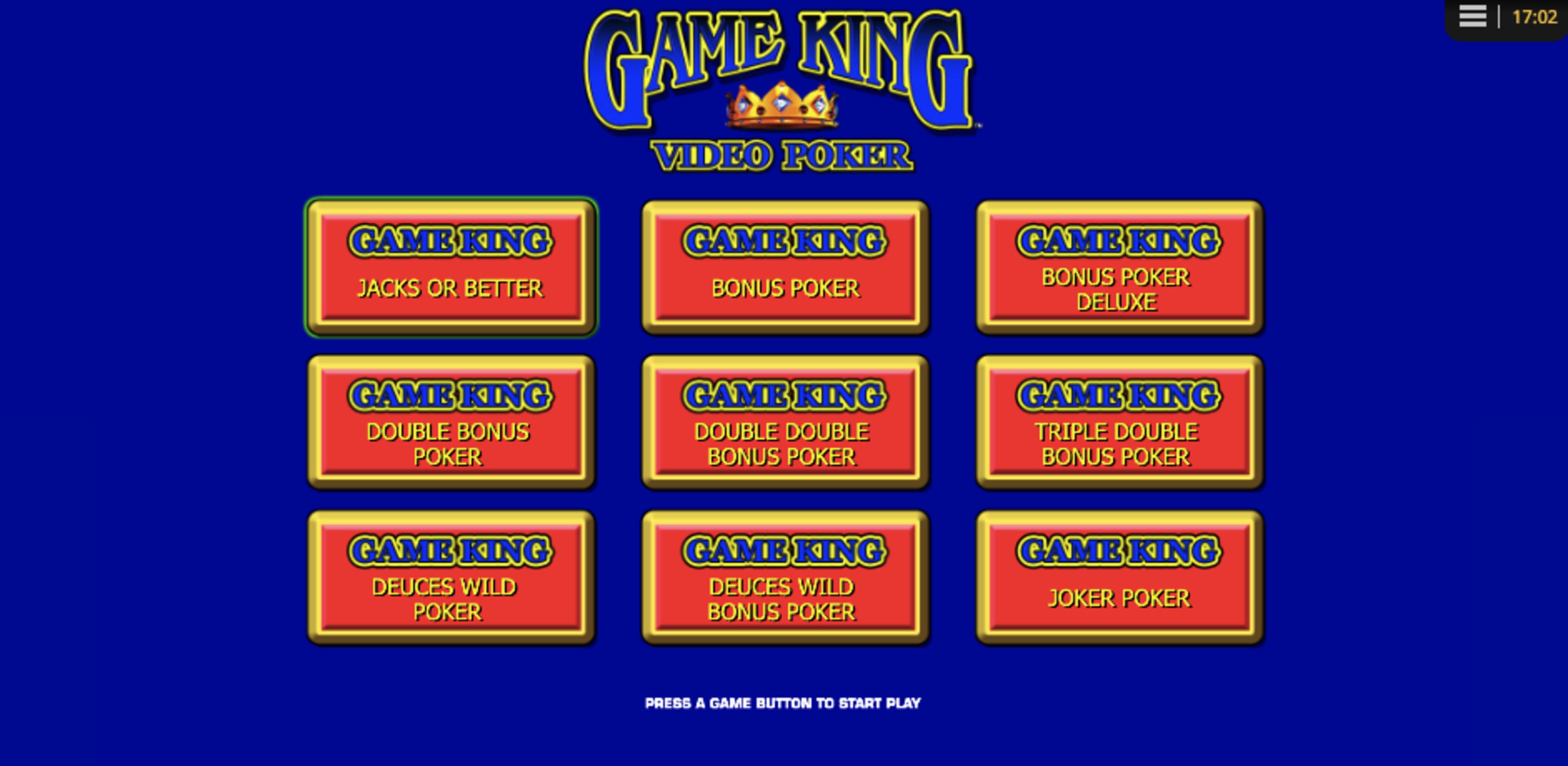 Game King Video Poker
