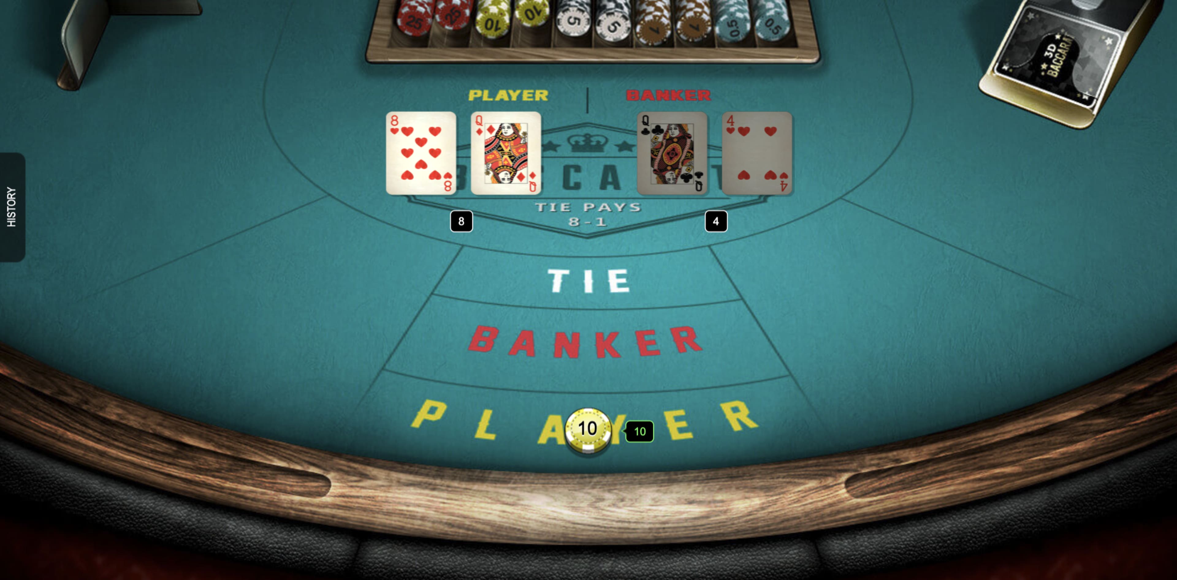 Mesa de juego de Baccarat 3D