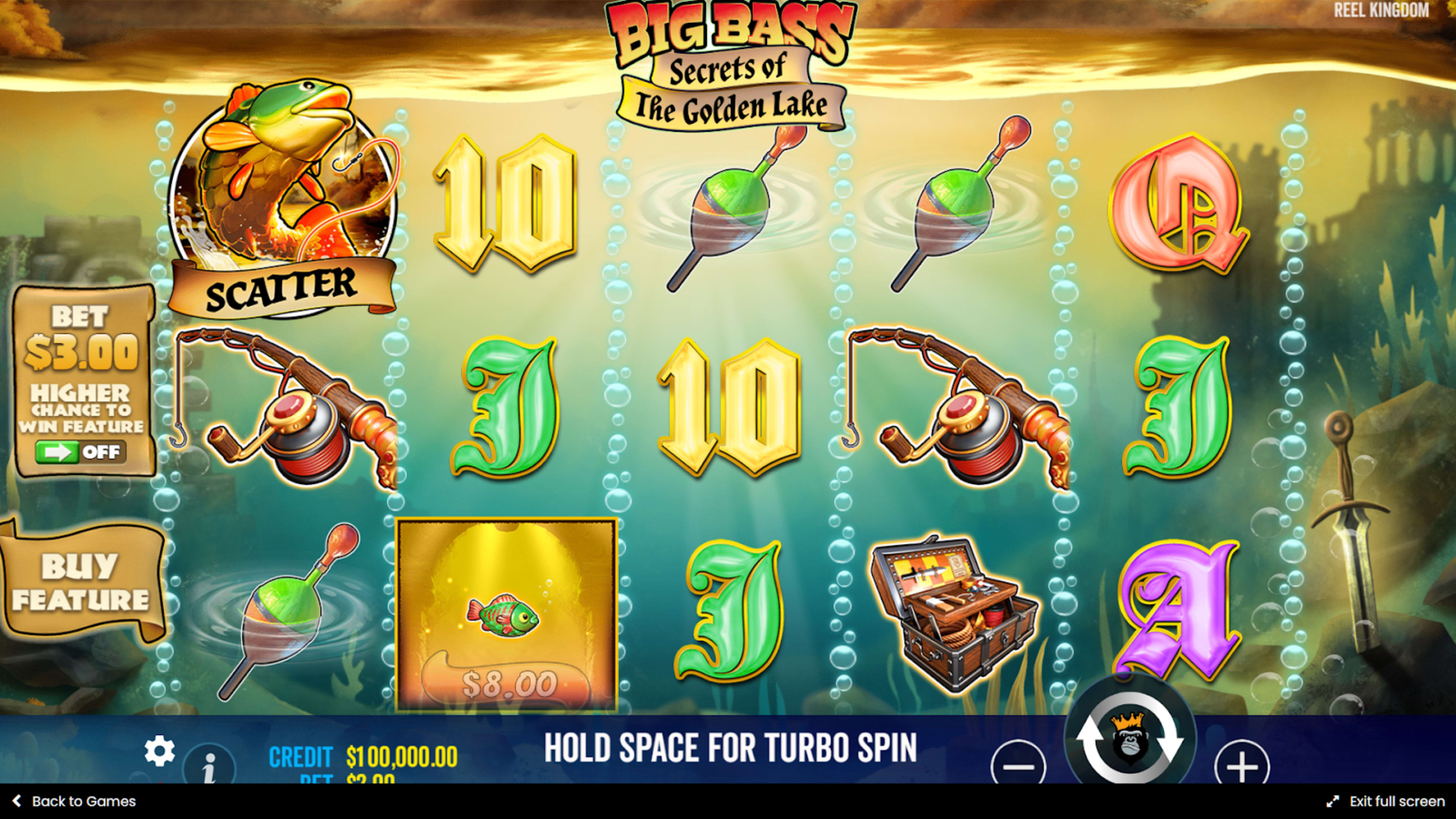 Secrets of the Golden Lake features hand-painted art that blends rustic wood textures with the shimmering waters of a secluded mountain lake.