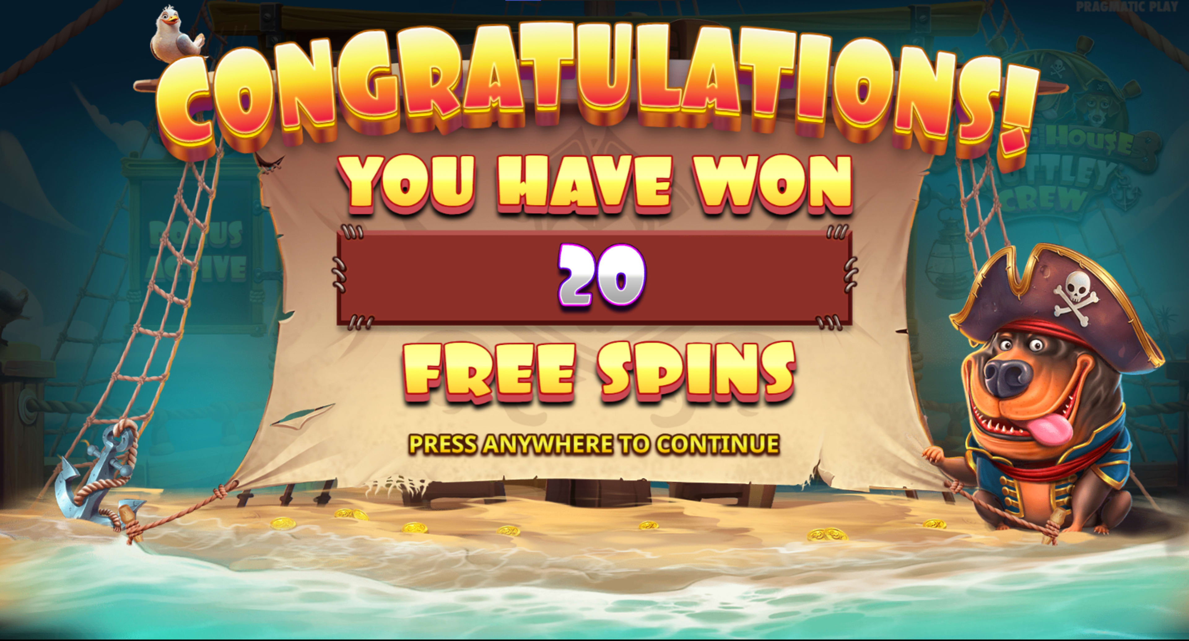 The Dog House Muttley Crew Free Spins Screen