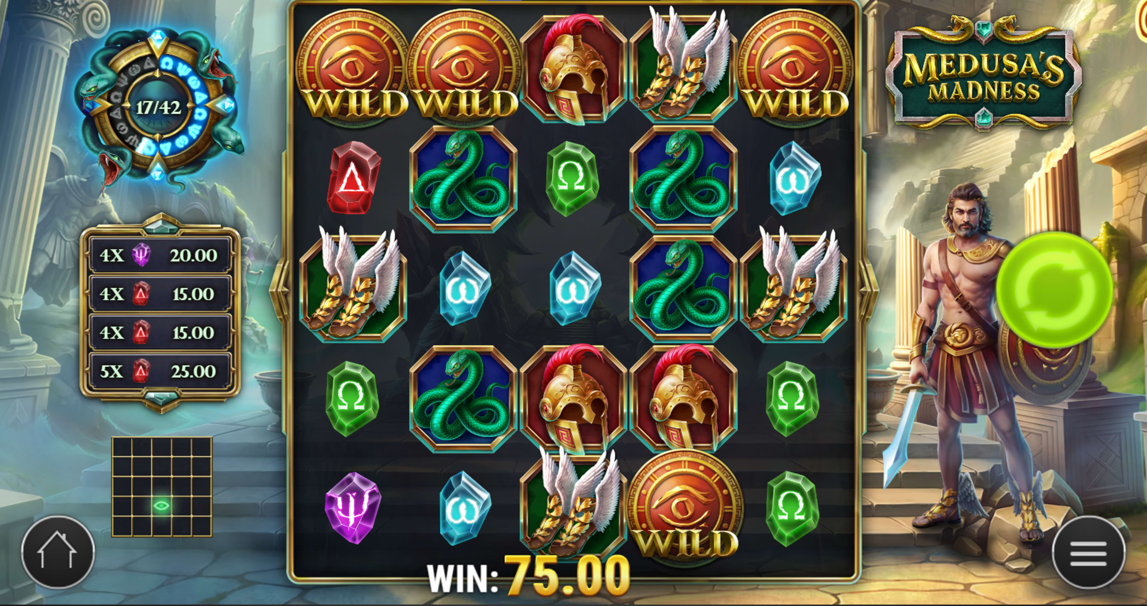Medusa’s Madness The Medusa Wild symbol Screen