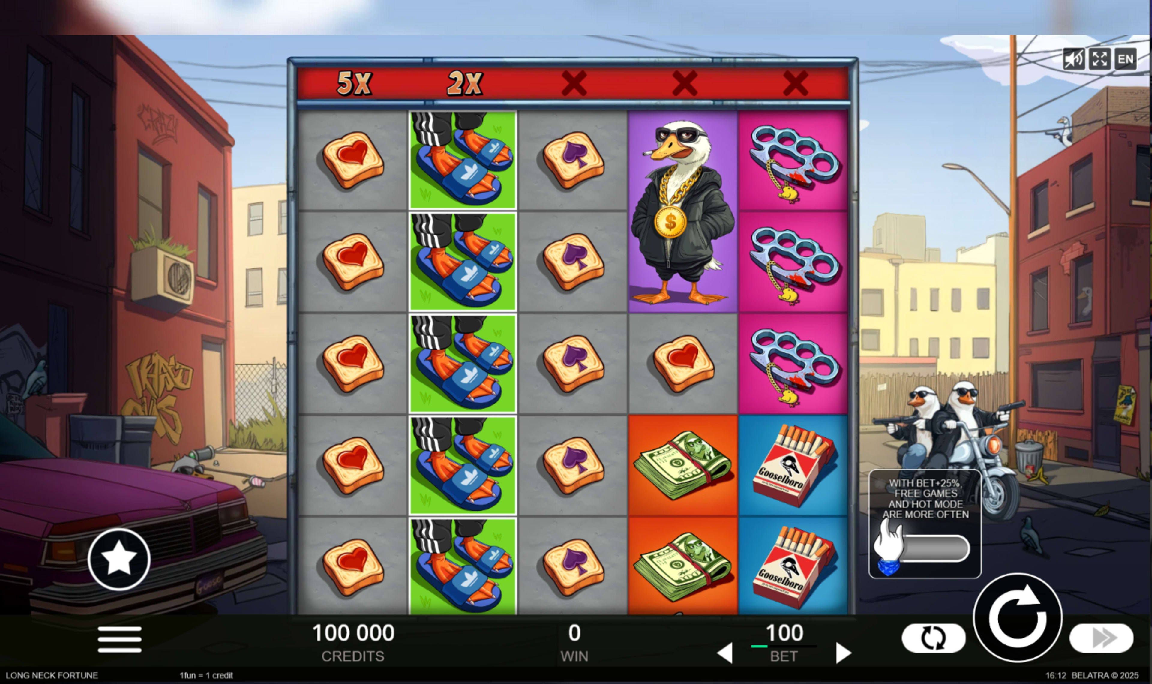 Long Neck Fortune graphics featuring a cartoonish charm with a gritty street edge