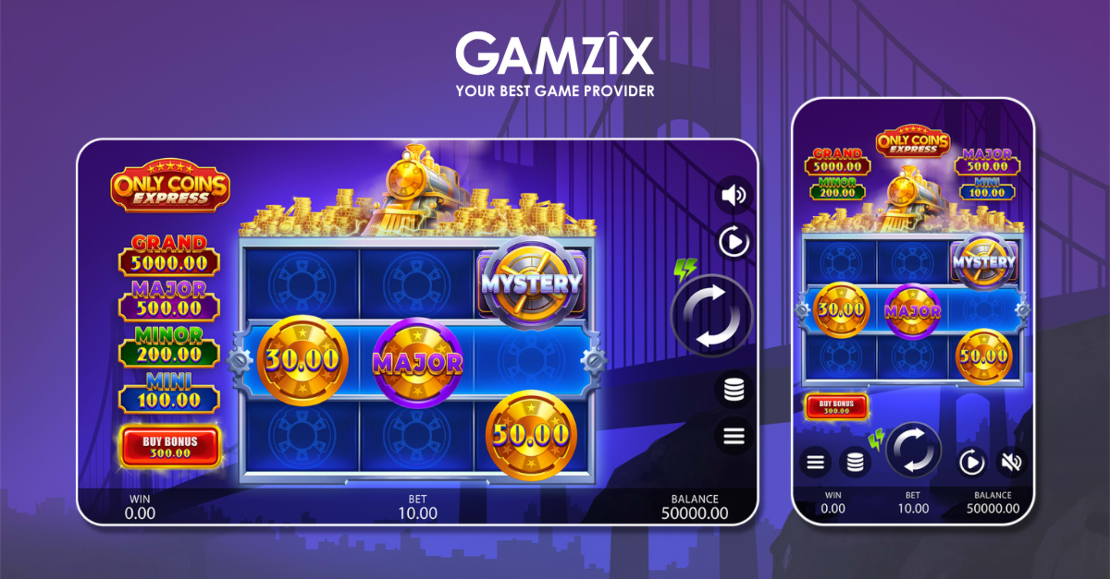 Only Coins Express embraces a nighttime adventure theme 