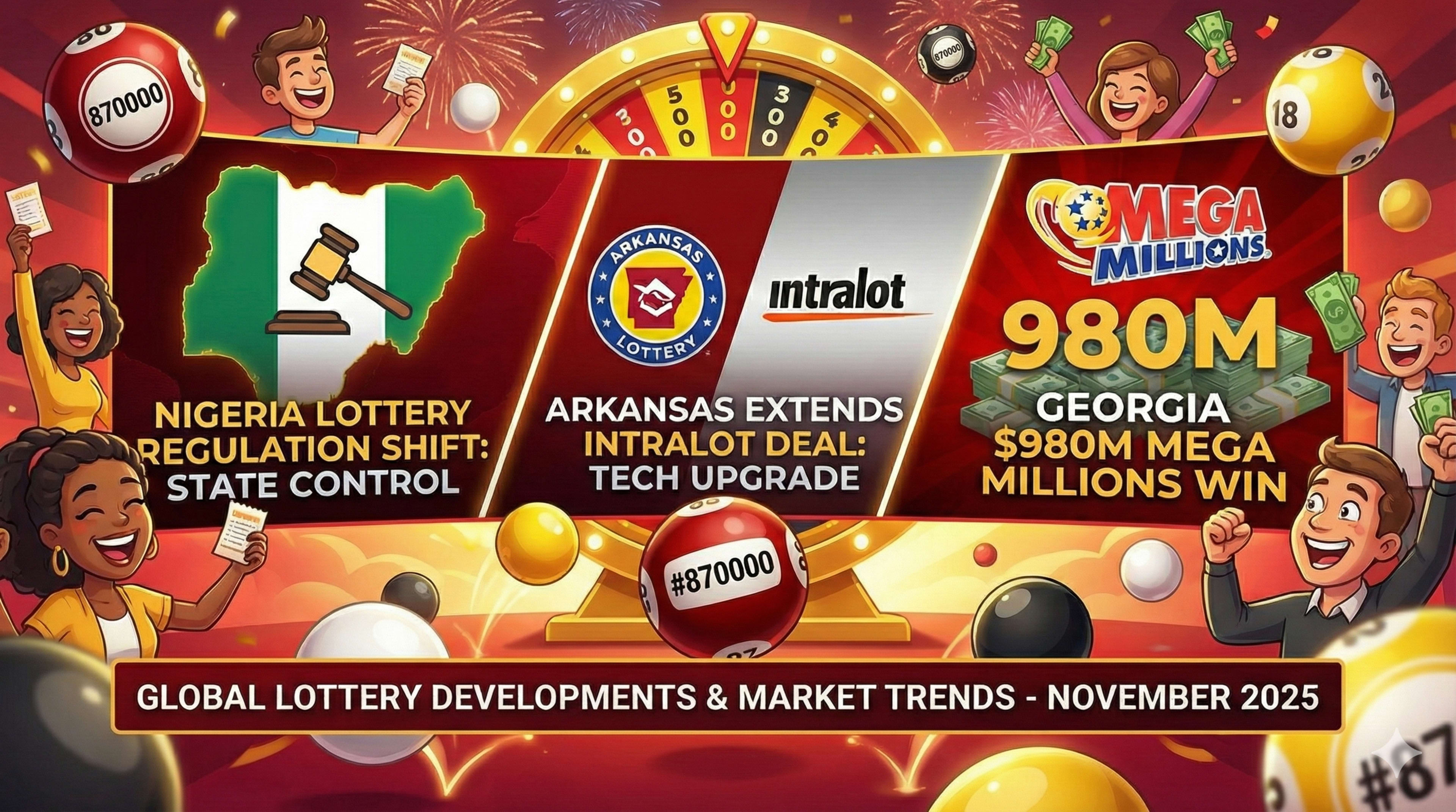 Top lottery news this november from Nigeria laws to huge jackpots.