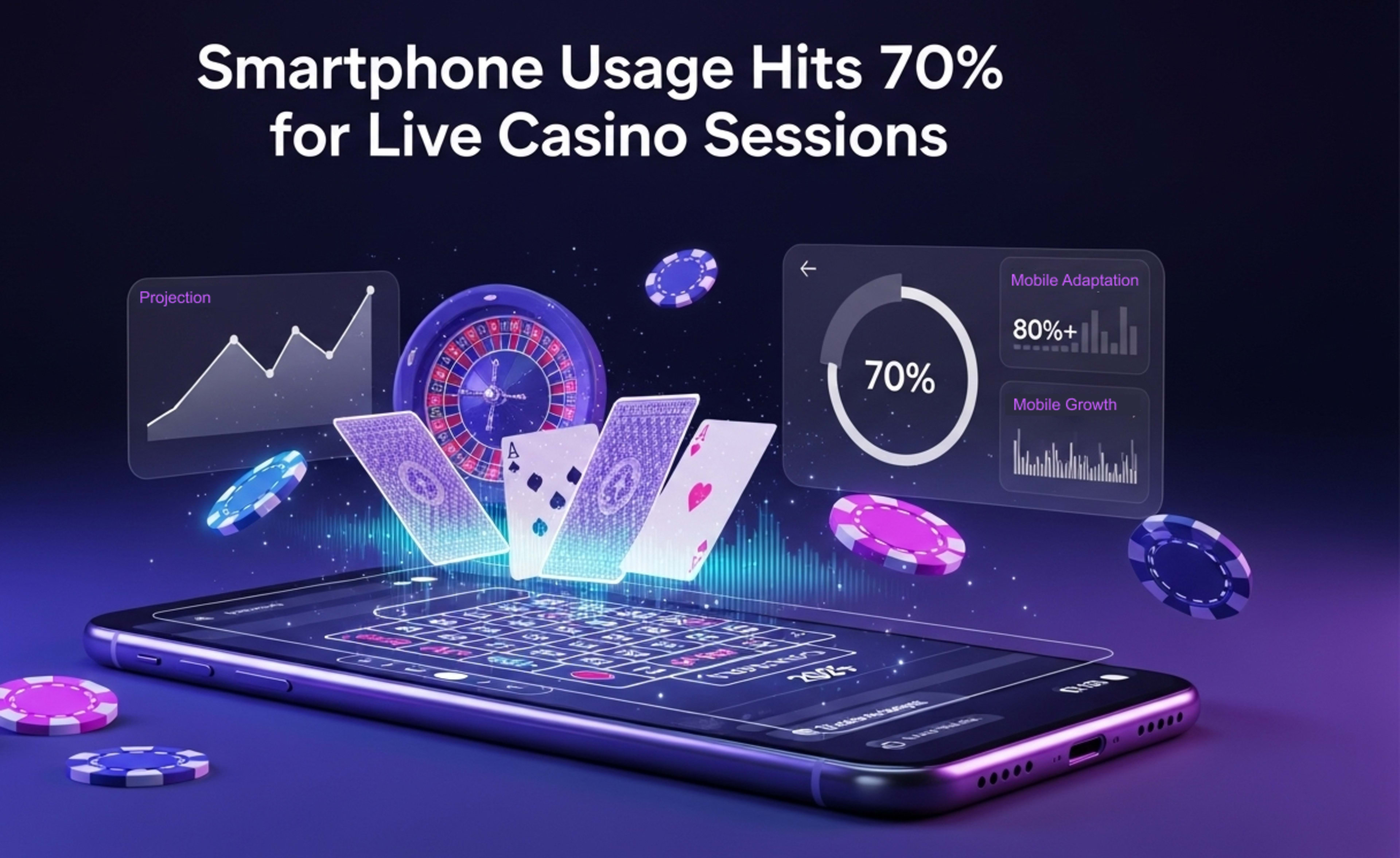 Smartphone Usage Hits 70% for Live Casino Sessions image