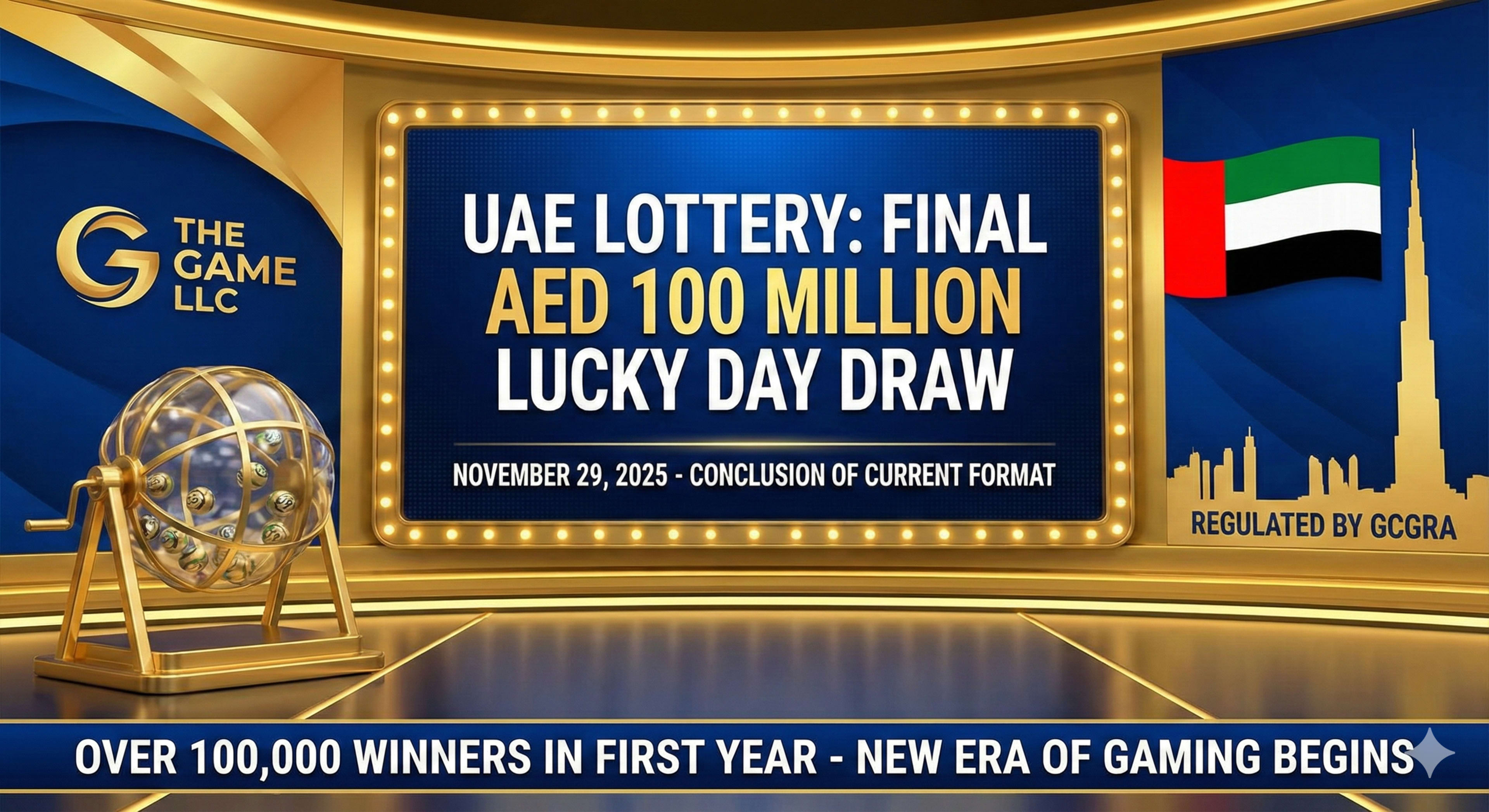 Discover the UAE Lottery's last AED 100 million Lucky Day draw