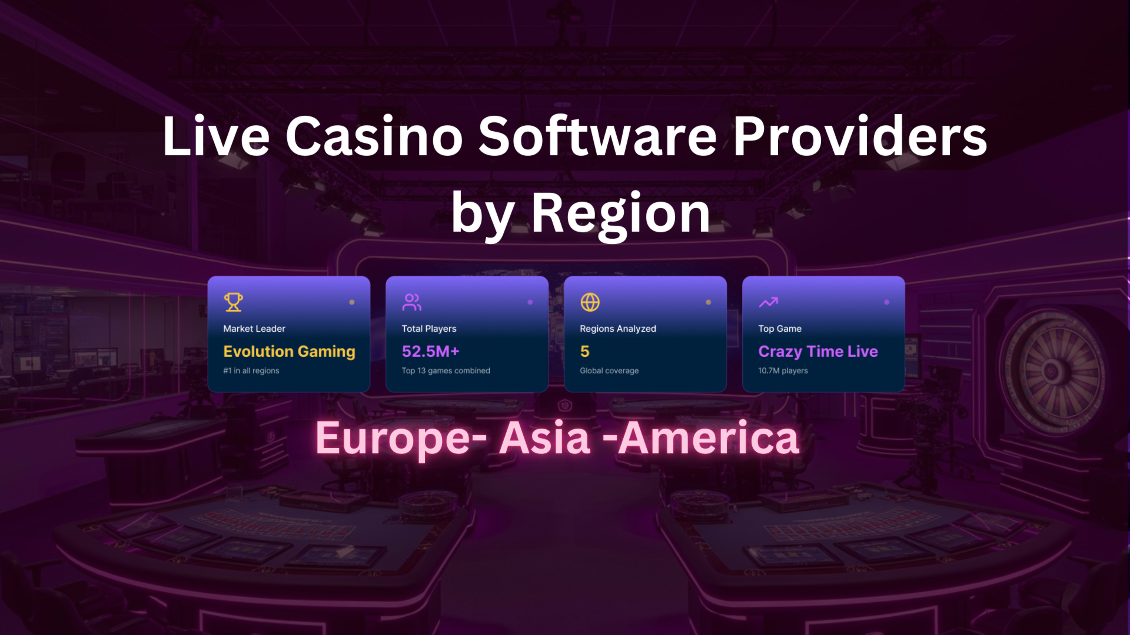 Live Casino Software Providers in Europe-America-Asia