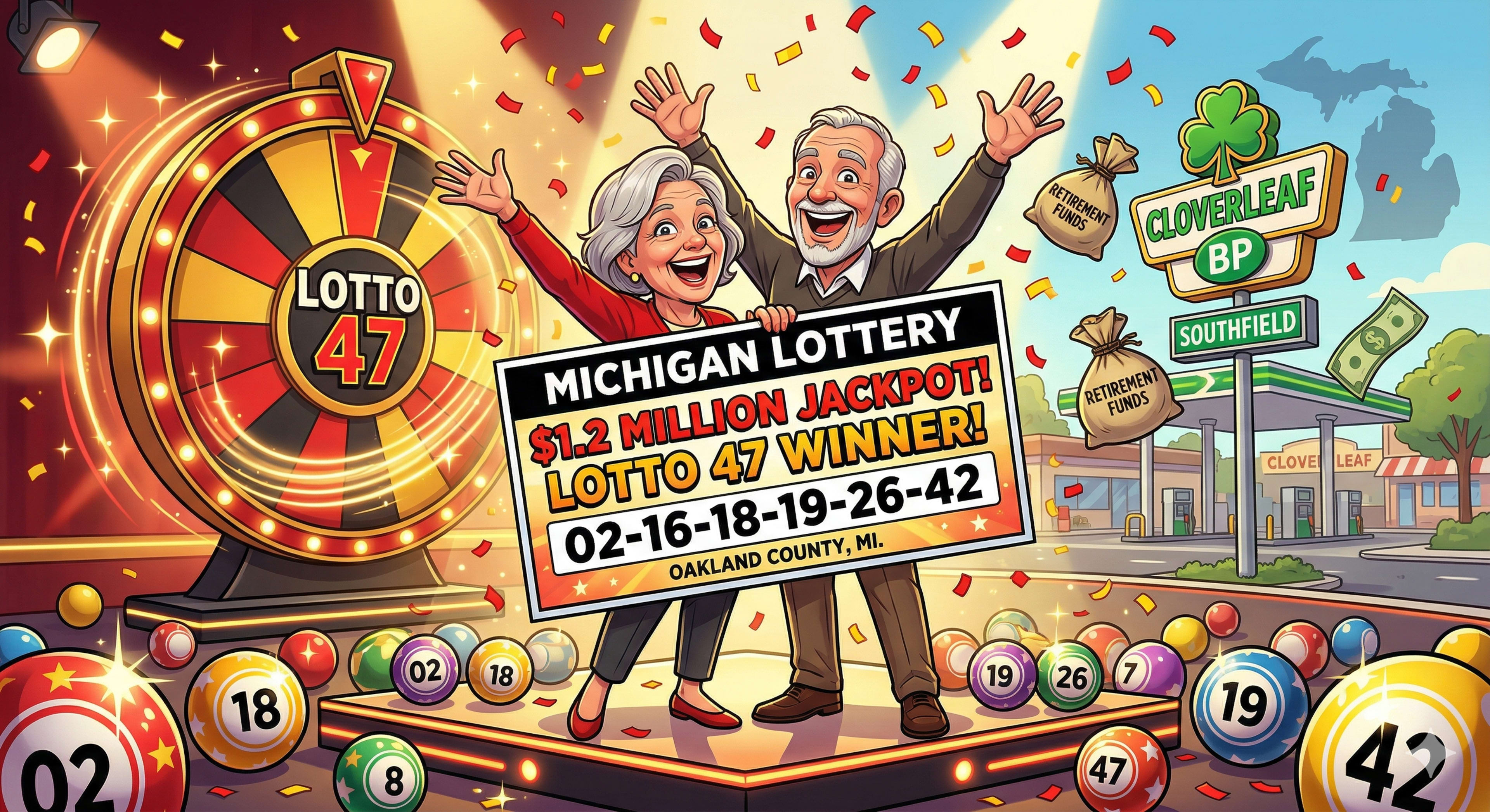 A single ticket purchased at a Southfield retailer secured the full $1.2 million Lotto 47 jackpot.