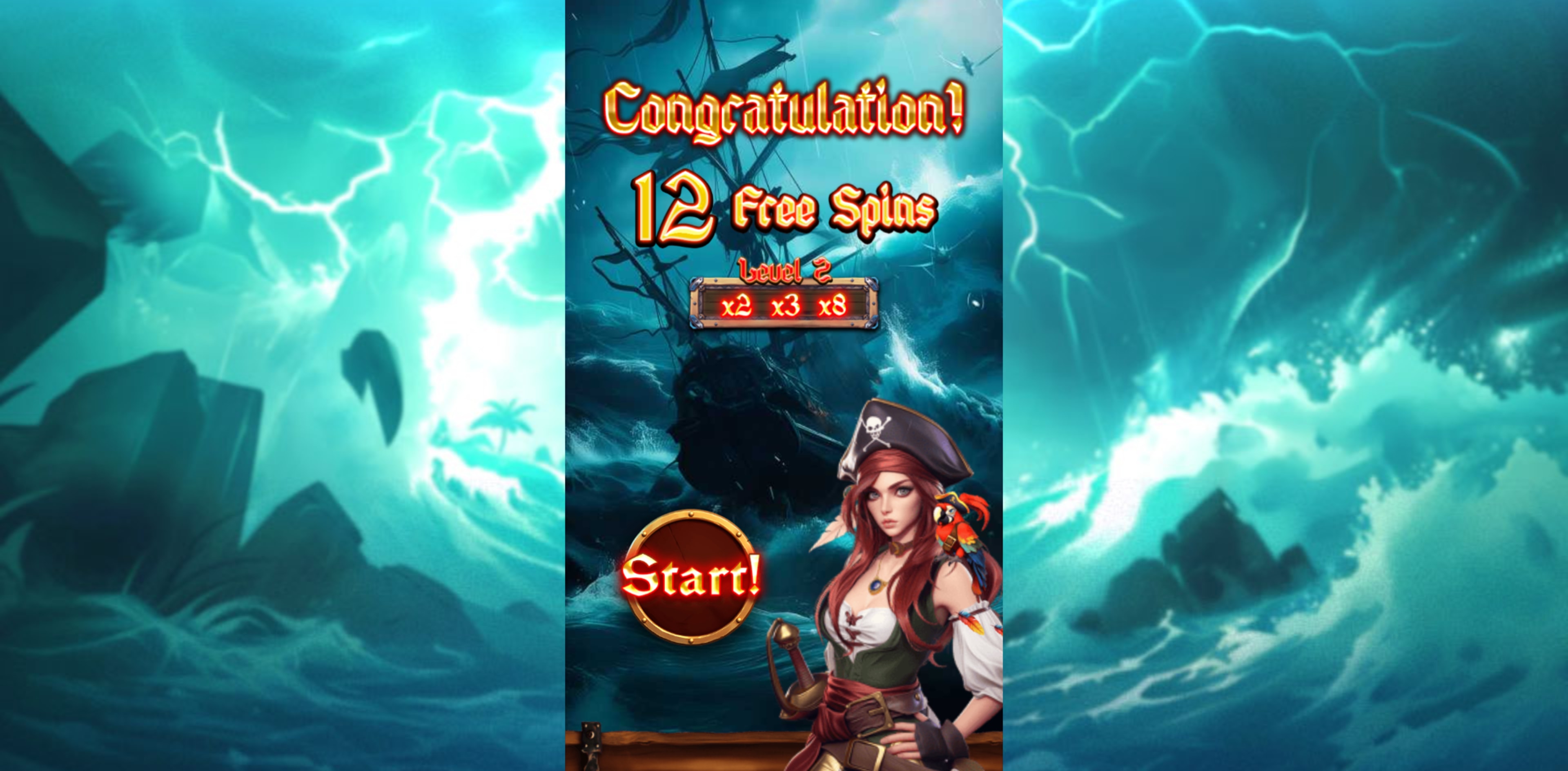 The Free Spins round begins when four or more Scatters land.