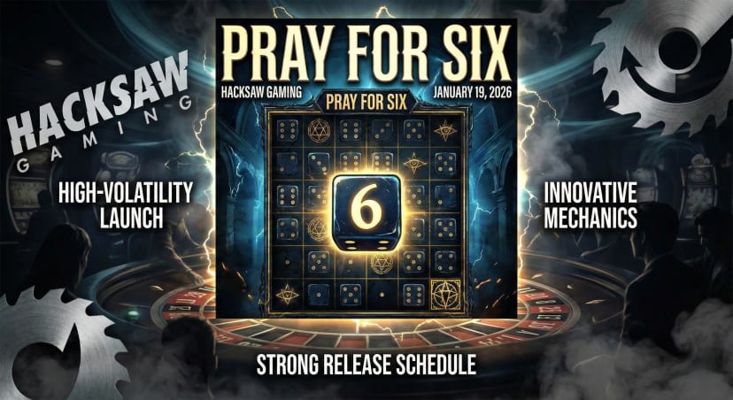 Hacksaw Gaming launched Pray for Six on January 19, 2026, marking its latest addition to a busy release schedule.