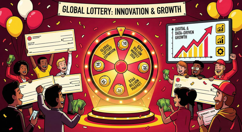 The worldwide lottery market is projected to reach approximately $346 billion in 2026, reflecting ongoing growth