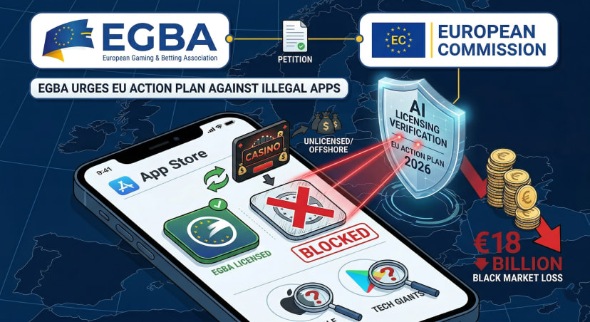 The European Gaming and Betting Association (EGBA) is lobbying the European Commission to aggressively intercept illegal gambling applications