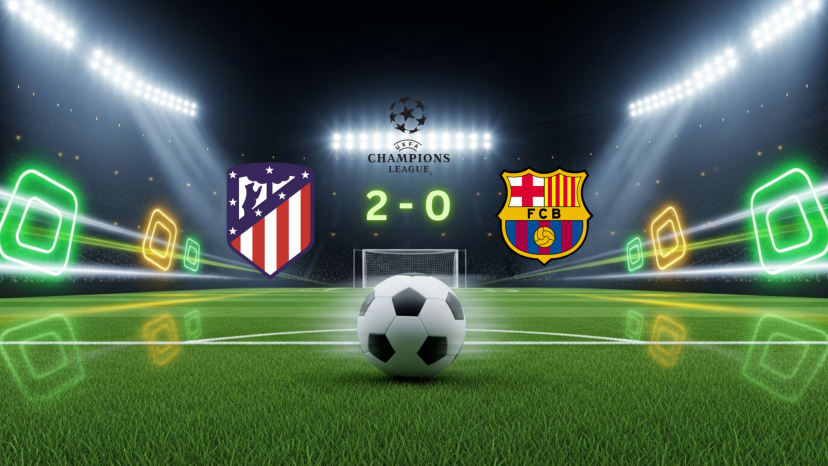 Atlético stun Barcelona 2-0 in Uefa champions league