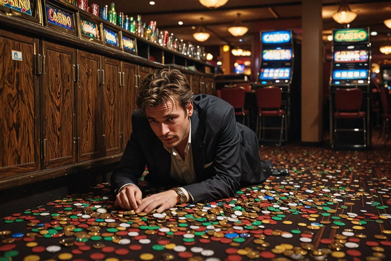 Drunken Casino Caper: Mies nukkuu kaapissa sisäänmurron jälkeen